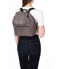 BORBONESE BORBONAIS Sac &agrave; dos moyen en tissu OP / NATUREL / NOIR - Sacs pour Femme - 5