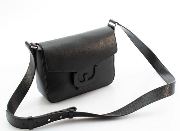Ambrine Soft Mini sac en bandouli&egrave;re en cuir Noir - Sacs pour Femme