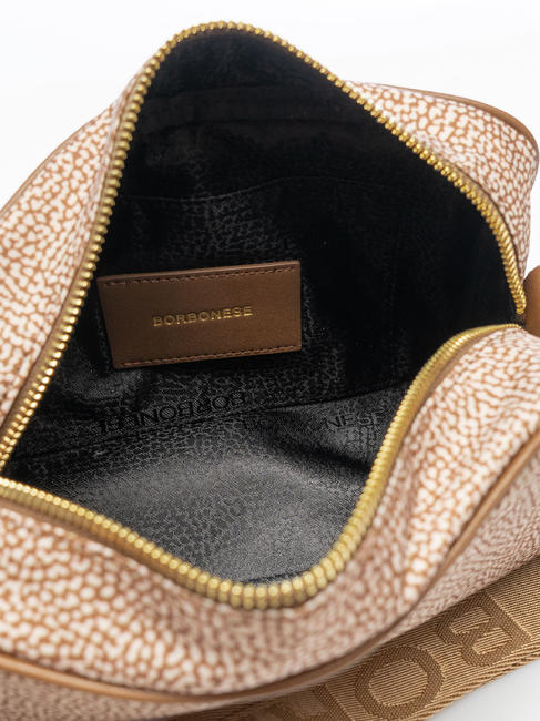 BORBONAIS Mini sac &agrave; bandouli&egrave;re, en tissu mer Beiger - Sacs pour Femme