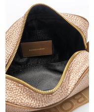 BORBONESE BORBONAIS Mini sac &agrave; bandouli&egrave;re, en tissu mer Beiger - Sacs pour Femme - 5