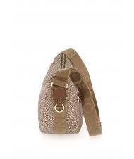 BORBONESE BORBONAIS Sac Hobo LUNA, petit mer Beiger - Sacs pour Femme - 3