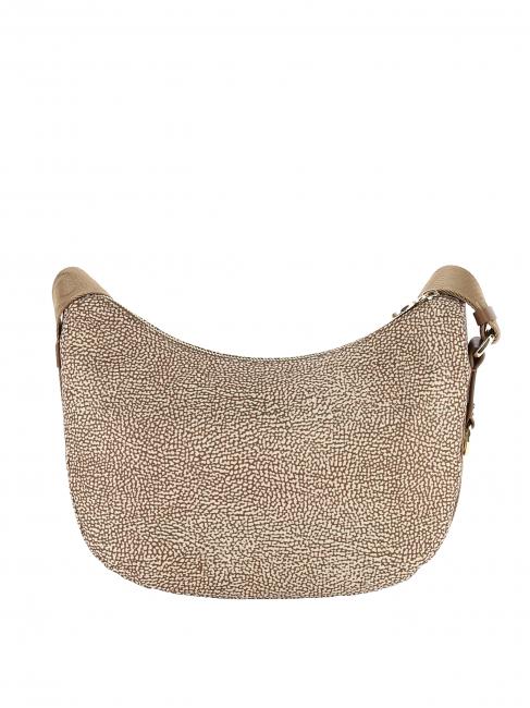 BORBONAIS Sac Hobo LUNA, petit mer Beiger - Sacs pour Femme