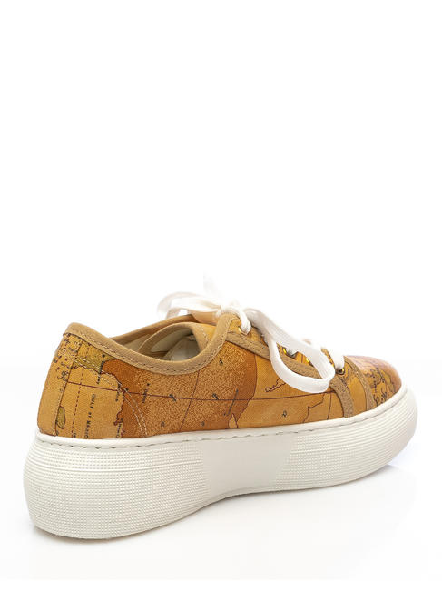 GEO CLASSIC Baskets &agrave; plateforme en toile NATUREL - Chaussures Femme