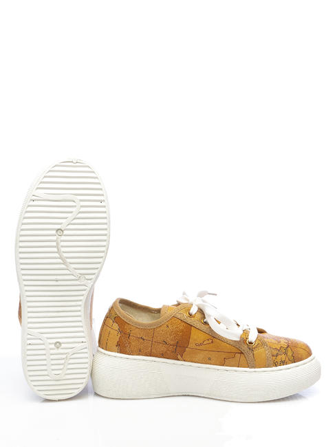 GEO CLASSIC Baskets &agrave; plateforme en toile NATUREL - Chaussures Femme
