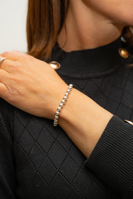   Bracelet femme avec sphères ACIER - Bracelets