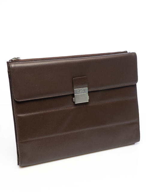 CAMPIONARIO - PASSENGER Porte-documents en cuir brun fonc&eacute; - &Eacute;tui pour tablette & Organiseur