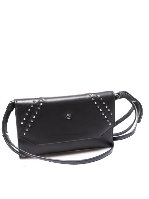 MUSE Portefeuille Clutch en cuir nero2 - Portefeuilles Femme