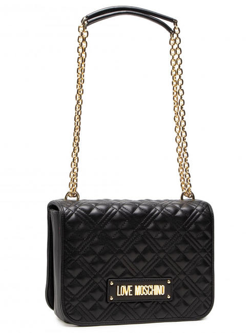 NEW SHINY QUILTED Petit sac convertible Noir - Sacs pour Femme