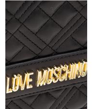 LOVE MOSCHINO NEW SHINY QUILTED Petit sac convertible Noir - Sacs pour Femme - 5