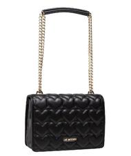 LOVE MOSCHINO HEART QUILTED Sac convertible Noir - Sacs pour Femme - 2