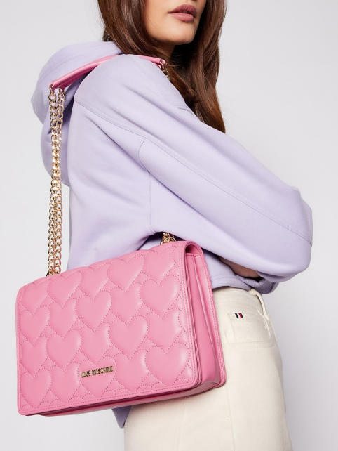 HEART QUILTED Sac convertible Noir - Sacs pour Femme
