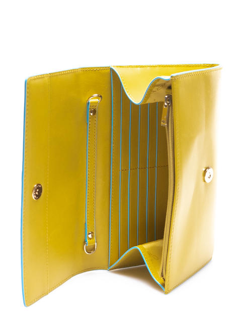 CAMPIONARIO - BLUE SQUARE Portefeuille Clutch en cuir JAUNE 5 - Portefeuilles Femme