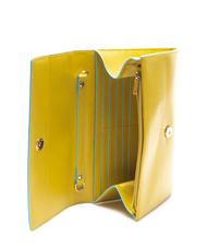 PIQUADRO CAMPIONARIO - BLUE SQUARE Portefeuille Clutch en cuir JAUNE 5 - Portefeuilles Femme - 2