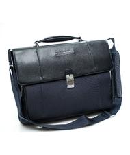 PIQUADRO Porte document LINK 2, sac pour ordinateur portable 13'', extensible bleu - Porte Documents Travail - 2