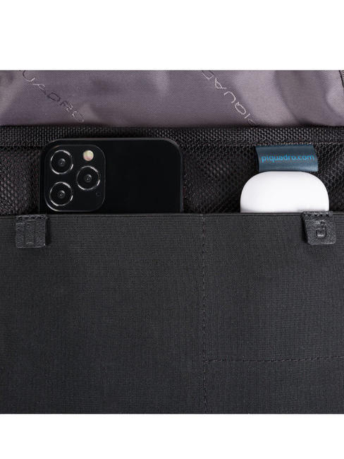 brief 2 une épaule en tissu recyclé Noir - Sacs en Bandoulières pour Homme