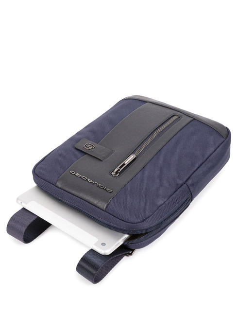 BRIEF 2 sac ipad en tissu recycl&eacute; bleu - Sacs en Bandouli&egrave;res pour Homme