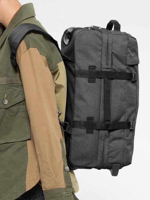 STRAPVERZ S sac à dos / chariot à bagages à main BlackDenim - Valises cabine