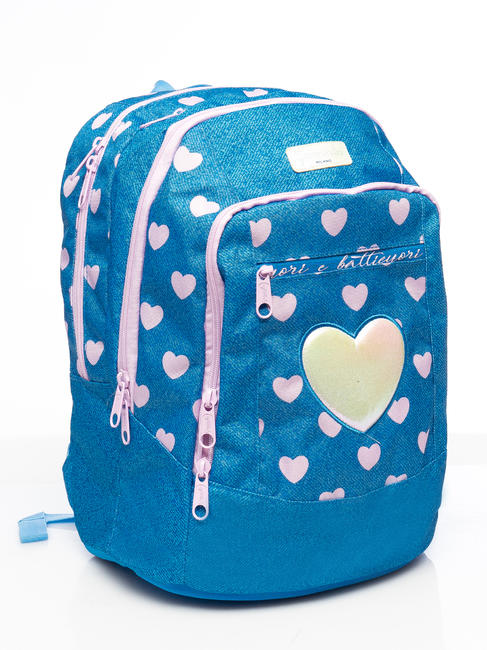 CUORI e BATTICUORI Sac &agrave; dos jean - Sacs &agrave; dos pour l'&Eacute;cole & les Loisirs