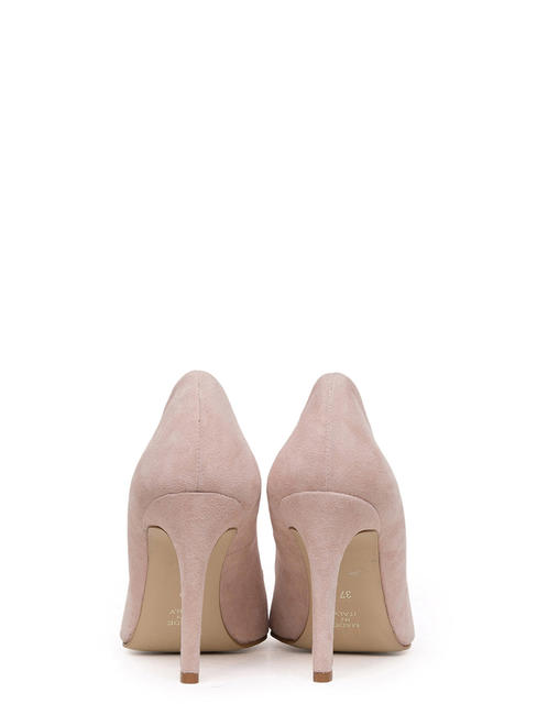 CATIA1988 Décolleté en cuir suédé avec application bijou rose - Chaussures Femme