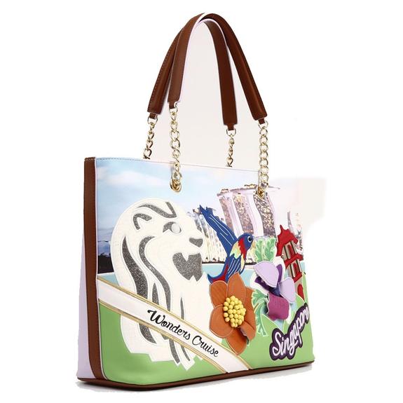 TUA Cartoline SINGAPORE Sac d'&eacute;paule Noir - Sacs pour Femme