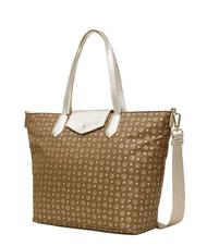 POLLINI HERITAGE SOFT HERITAGE SOFT Sac cabas, avec bandouli&egrave;re sac en nylon souple h&eacute;ritage marron / or - Sacs pour Femme - 2