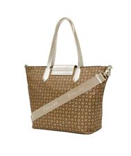 POLLINI HERITAGE SOFT HERITAGE SOFT Sac cabas, avec bandouli&egrave;re sac en nylon souple h&eacute;ritage marron / or - Sacs pour Femme - 3
