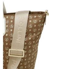 POLLINI HERITAGE SOFT HERITAGE SOFT Sac cabas, avec bandouli&egrave;re sac en nylon souple h&eacute;ritage marron / or - Sacs pour Femme - 4