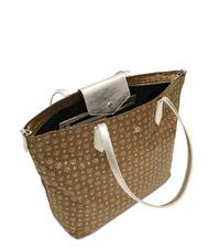 POLLINI HERITAGE SOFT HERITAGE SOFT Sac cabas, avec bandouli&egrave;re sac en nylon souple h&eacute;ritage marron / or - Sacs pour Femme - 5