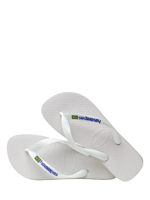 BRASIL LOGO Les tongs pour hommes blanc - Chaussures unisexe
