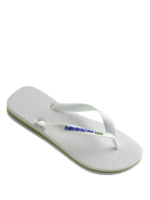 BRASIL LOGO Les tongs pour hommes blanc - Chaussures unisexe