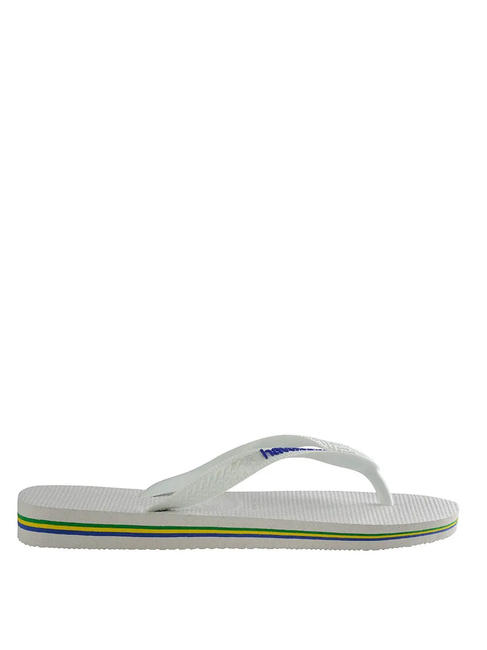 BRASIL LOGO Les tongs pour hommes blanc - Chaussures unisexe