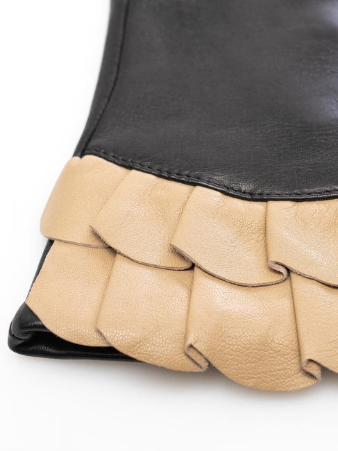guanto con rouches  noir / nat - Gants