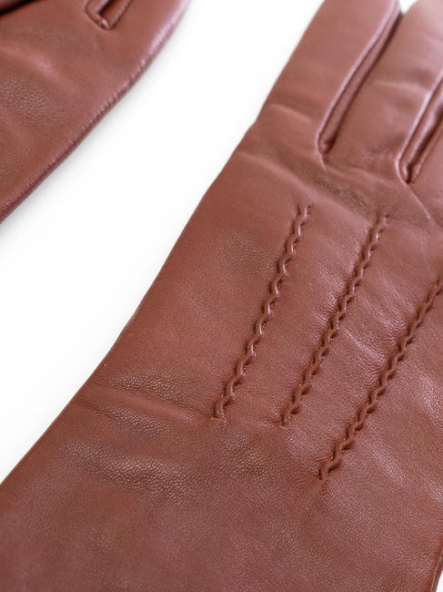 guanto basico con cuciture  COGNAC - Gants