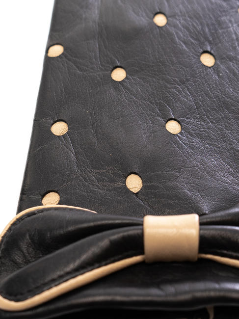 guanto in pelle pois e fiocchetto  Noir - Gants