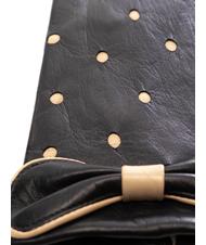 TOSCA BLU guanto in pelle pois e fiocchetto  Noir - Gants - 3