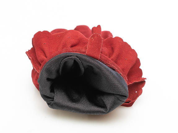 guanto con rouche in suede  Bordeaux - Gants
