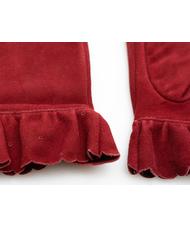 TOSCA BLU guanto con rouche in suede  Bordeaux - Gants - 3