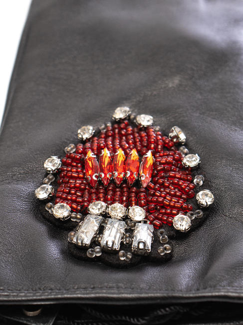 guanto con cuore strass  Noir - Gants