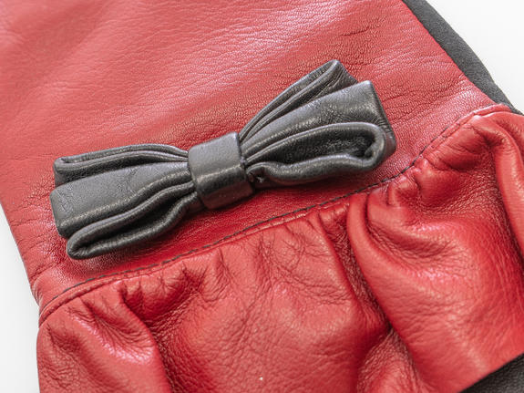 guanto in pelle con fiocco  ROUGE - Gants