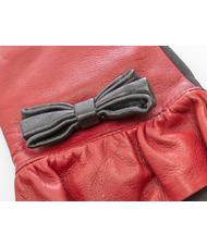 TOSCA BLU guanto in pelle con fiocco  ROUGE - Gants - 3