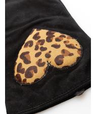 TOSCA BLU guanto con cuore a contrasto in pelle suede  - Gants