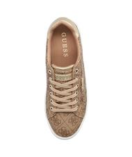 GUESS BECKIE LOGO  Baskets Beige / Marron - Chaussures Femme - 5