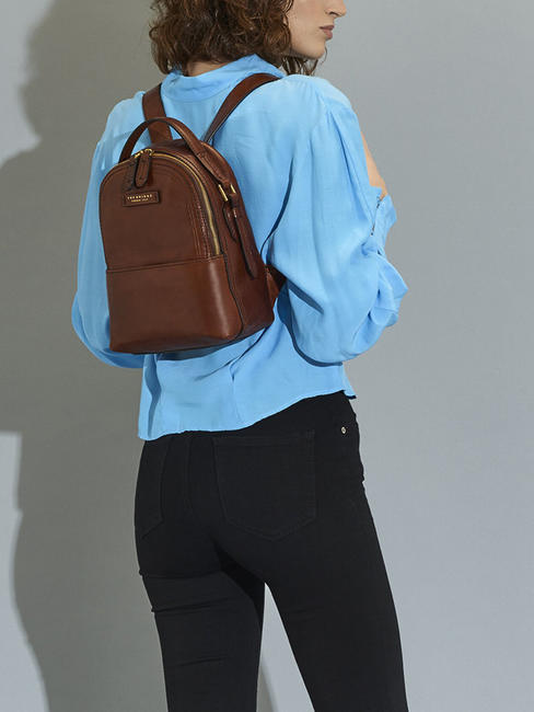 PEARL DISTRICT Sac à dos en cuir MARRON - Sacs pour Femme