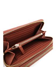 COCCINELLE METALLIC SOFT Portefeuille moyen zipp&eacute; en cuir cannelle - Portefeuilles Femme - 4