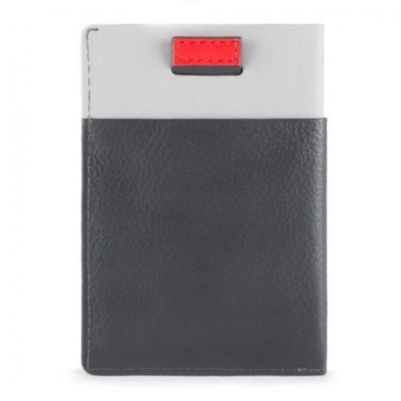 URBAN Porte-cartes de cr&eacute;dit en cuir gris - Portefeuilles Homme