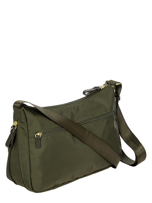 X-BAG Sac à bandoulière, extensible olive / marron foncé - Sacs pour Femme