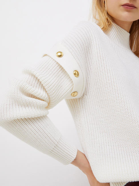   Pull col montant avec clous bilana - Chandails pour femmes