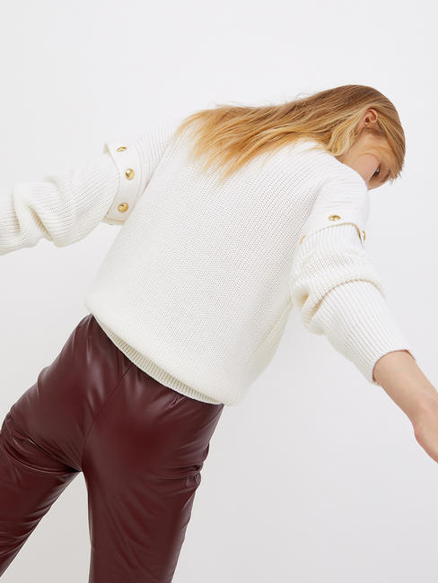   Pull col montant avec clous bilana - Chandails pour femmes