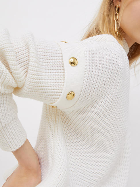   Pull col montant avec clous bilana - Chandails pour femmes