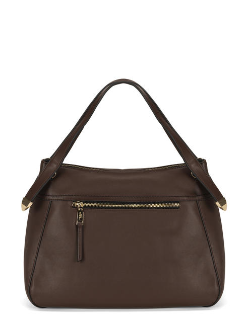 POLLICINO Sac avec bandouli&egrave;re en cuir MARRON - Sacs pour Femme